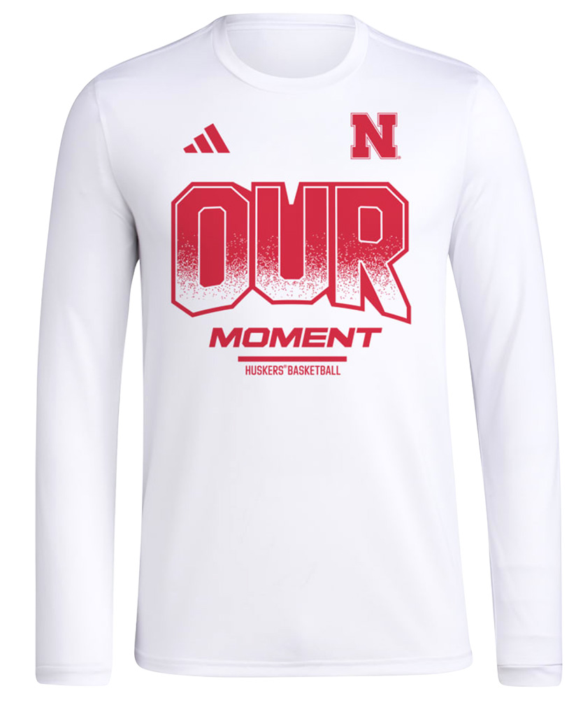 Adidas Our Moment Huskers Basketball LS Tourney Tee