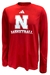 Adidas Nebraska Basketball Fade Away Splash LS Tee - AT-H4421