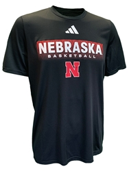 Adidas Nebraska Basketball Midnight Madness Tee Nebraska Cornhuskers, Nebraska Basketball, Huskers Basketball, Nebraska Black Out!, Huskers Black Out!, Nebraska  Short Sleeve, Huskers  Short Sleeve, Nebraska  Mens, Huskers  Mens, Nebraska  Mens T-Shirts, Huskers  Mens T-Shirts, Nebraska Adidas, Huskers Adidas, Nebraska Adidas Black Nebraska Basketball SS Pregame Tee, Huskers Adidas Black Nebraska Basketball SS Pregame Tee