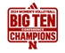 Adidas Nebraska Volleyball 2024 Big Ten Champs Tee - ORDER NOW ships December 5th! - AT-H4750