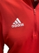 Adidas Womens 2024 Red Textured Nebraska 1/4 Zip Knit Jacket - AW-H9142