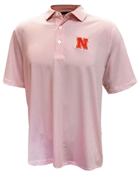 Cutter N Buck Nebraska Symmetry Polo Nebraska Cornhuskers, Nebraska  Mens Polo's, Huskers  Mens Polo's, Nebraska Polo's, Huskers Polo's, Nebraska Red And White Nebraska Eco Symmetry Print Polo Cutter And Buck, Huskers Red And White Nebraska Eco Symmetry Print Polo Cutter And Buck