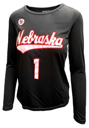 Ladies Nebraska Volleyball Big Match Jersey Top Nebraska Cornhuskers, Nebraska Volleyball, Huskers Volleyball, Nebraska  Ladies Jerseys, Huskers  Ladies Jerseys, Nebraska  Womens Jerseys, Huskers  Womens Jerseys, Nebraska Black Out!, Huskers Black Out!, Nebraska Ladies Nebraska Volleyball Black Jersey Top, Huskers Ladies Nebraska Volleyball Black Jersey Top