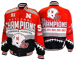 Nebraska Huskers 5 Time Champs Racing Jacket Nebraska Cornhuskers, Nebraska  Mens Outerwear, Huskers  Mens Outerwear, Nebraska  Mens, Huskers  Mens, Nebraska Nebraska Huskers Commemorative 5 Time Champions Cotton Twill Sports Jacket MTC, Huskers Nebraska Huskers Commemorative 5 Time Champions Cotton Twill Sports Jacket MTC