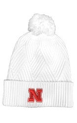 Nebraska Knit Pom Beanie Nebraska Cornhuskers, Nebraska  Mens Hats, Huskers  Mens Hats, Nebraska  Mens Hats, Huskers  Mens Hats, Nebraska White Nebraska Knit Beanie With Pom Legacy, Huskers White Nebraska Knit Beanie With Pom Legacy