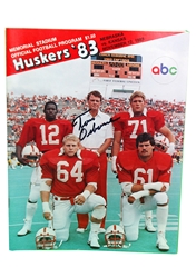 Osborne Signed1983 Nebraska vs. Kansas Game Program Nebraska Cornhuskers, September 5th 1983 Sports Illustrated