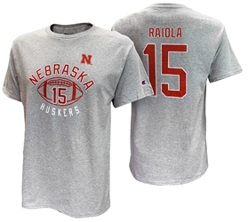 Raiola Nebraska Football Champion Tee Nebraska Cornhuskers, Nebraska  Mens T-Shirts, Huskers  Mens T-Shirts, Nebraska  Mens, Huskers  Mens, Nebraska  Short Sleeve, Huskers  Short Sleeve, Nebraska Grey Raiola Nebraska Football SS Tee Champion, Huskers Grey Raiola Nebraska Football SS Tee Champion