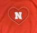 Youth Girls Nebraska Hearts Dolman Fleece Crew - YT-H7726