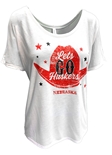 Womens Lets Go Huskers Cowgirl Hat Flowy Tee